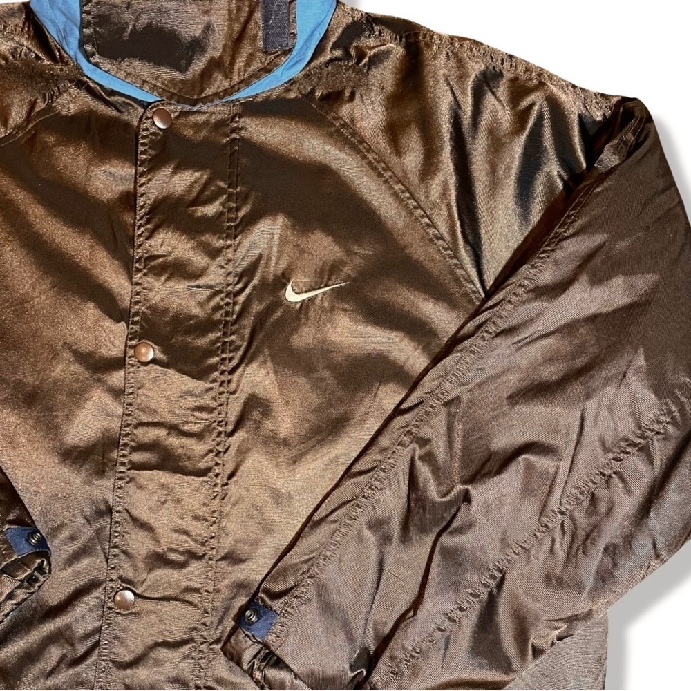Vintage 90s Nike Sherpa Lined Jacket SIZE:L - Picture 3 of 5